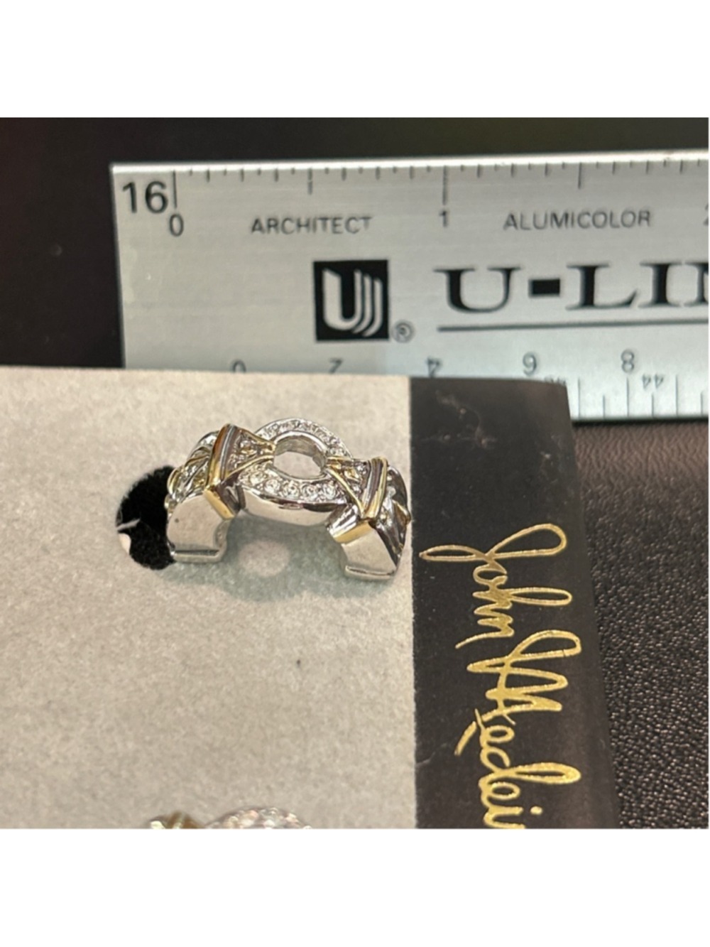 Women's John Medeiros Silver Gold Tone Crystal Clip-On Earrings One Size - Picture 3 of 8